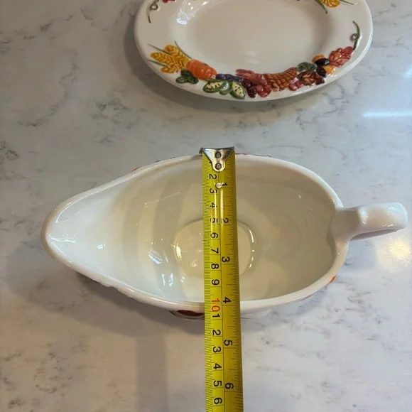 Publix The Pilgrim Pair Thanksgiving Serving Bowl Gravy Boat Platter Dish Plate - Picture 13 of 14